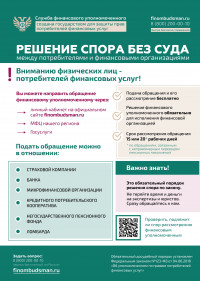 Решение спора без суда между потребителями и финансовыми организациями